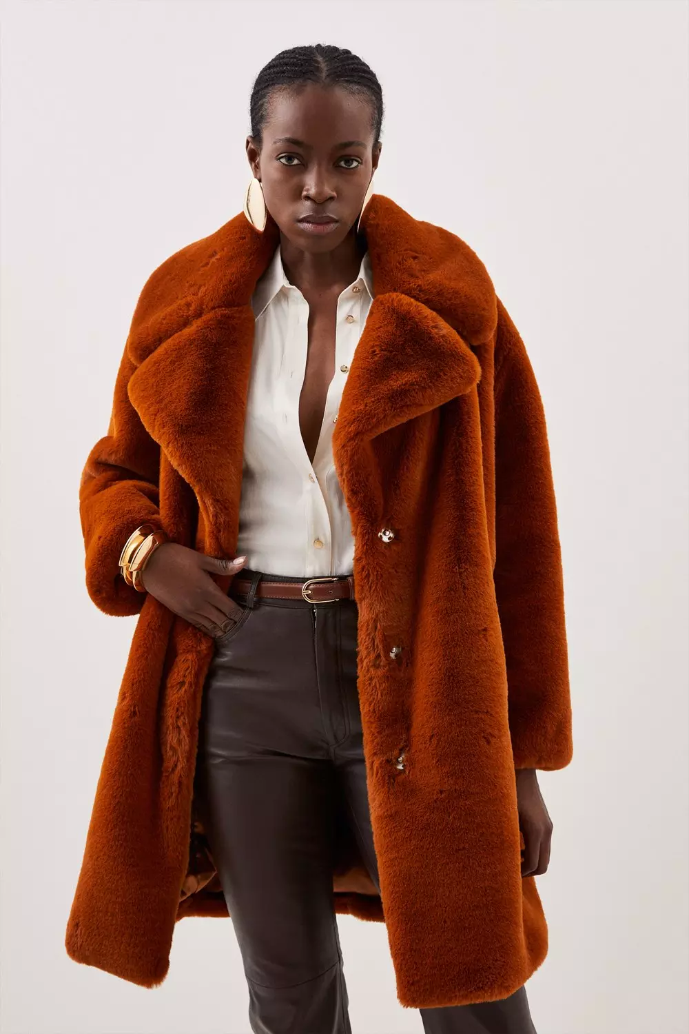 Petite tan 2024 wool coat